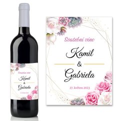 Svatební etiketa na víno 0,75l - SE220049