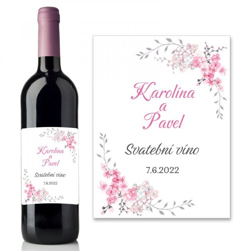Svatební etiketa na víno 0,75l - SE220006