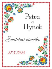 Svatební etiketa na víno 0,75l - SE220039