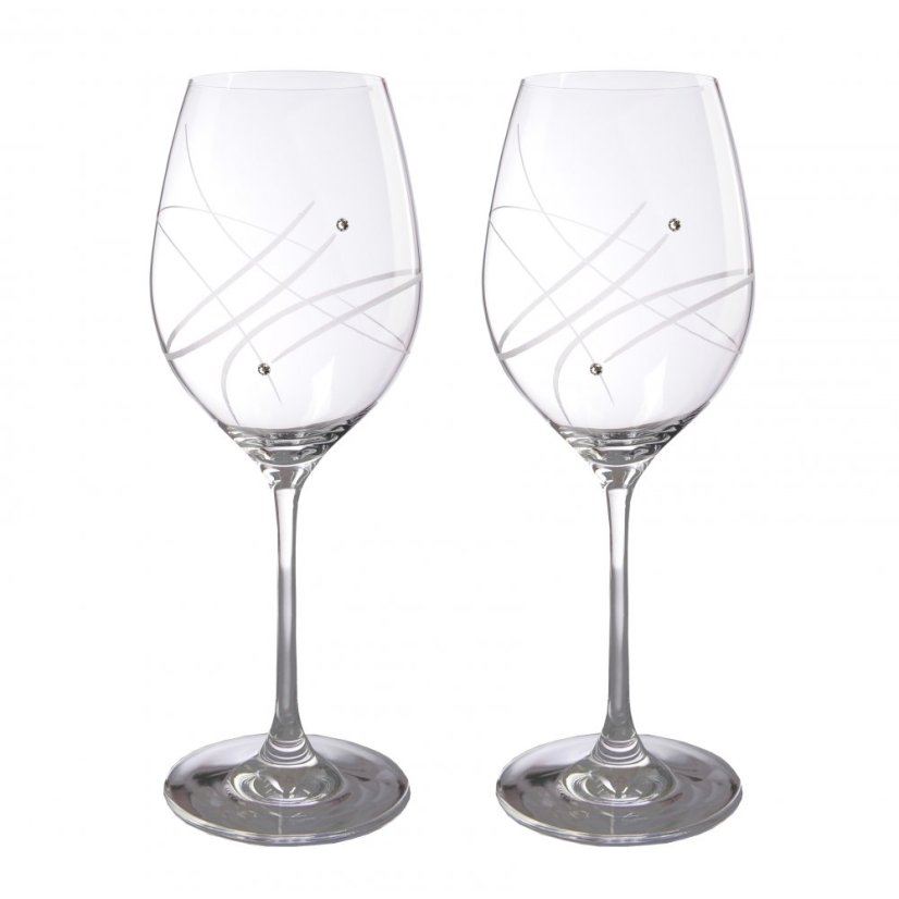 Sada 2 ks sklenic na víno s krystaly Preciosa 470 ml - Celebration
