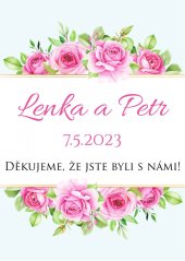 Samolepicí svatební etiketa na mini víno 0,187l - MN220001
