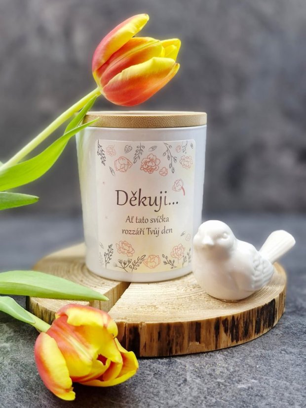 Vonná sójová svíčka - Děkuji - 200g