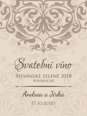 Svatební etiketa na víno 0,75l - SE220004