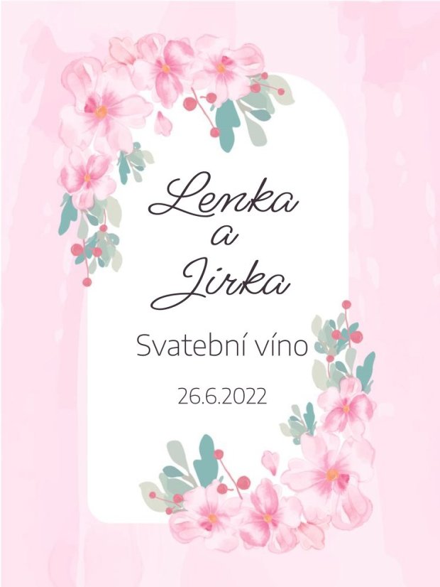 Svatební etiketa na víno 0,75l - SE220014