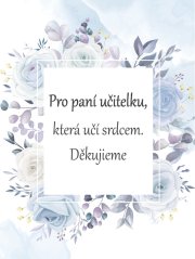 Víno 0,75l s etiketou Pro paní učitelku - modrá PU25005