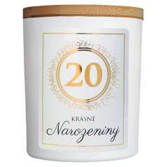 Vonná sójová svíčka s etiketou k narozeninám - 200g