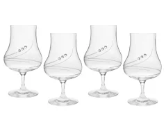 Sklenice na rum s krystaly Preciosa 220ml - Stuhy 4ks