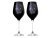 SKLENICE CELEBRATION černá 360 ml Lebka 2 ks - bílé krystaly