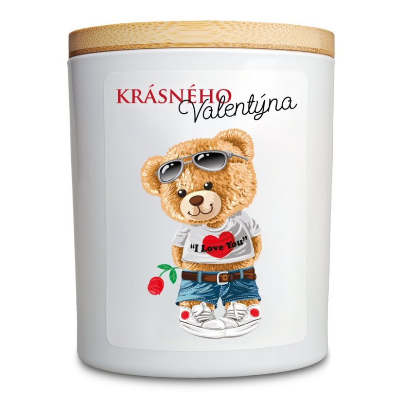 Vonná sójová svíčka s přáním k Valentýnu