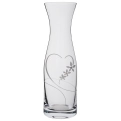 Karafa na víno s krystaly Preciosa 1000 ml - Srdce