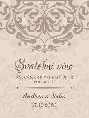 Svatební etiketa na víno 0,75l - SE220004