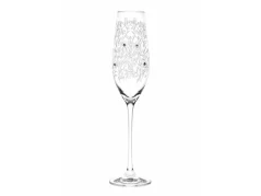 Sklenice na sekt s krystaly Precoisa 210ml - Flora 4 ks