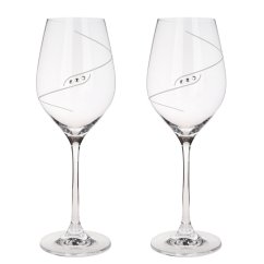 Sada 2 ks Sklenic na víno s krystaly Preciosa 360 ml - Synergy