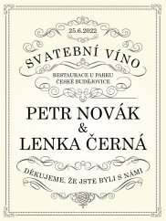 Svatební etiketa na víno 0,75l - SE220032