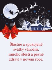 Vánoční samolepící etiketa na víno 0,75l - VE0003