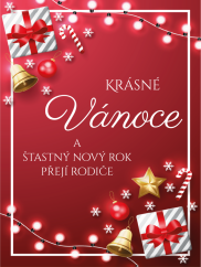 Vánoční samolepící etiketa na víno 0,75l - VE0005