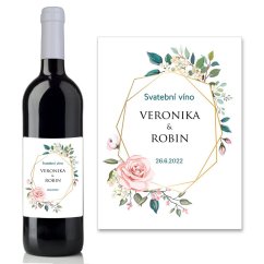 Svatební etiketa na víno 0,75l - SE220043