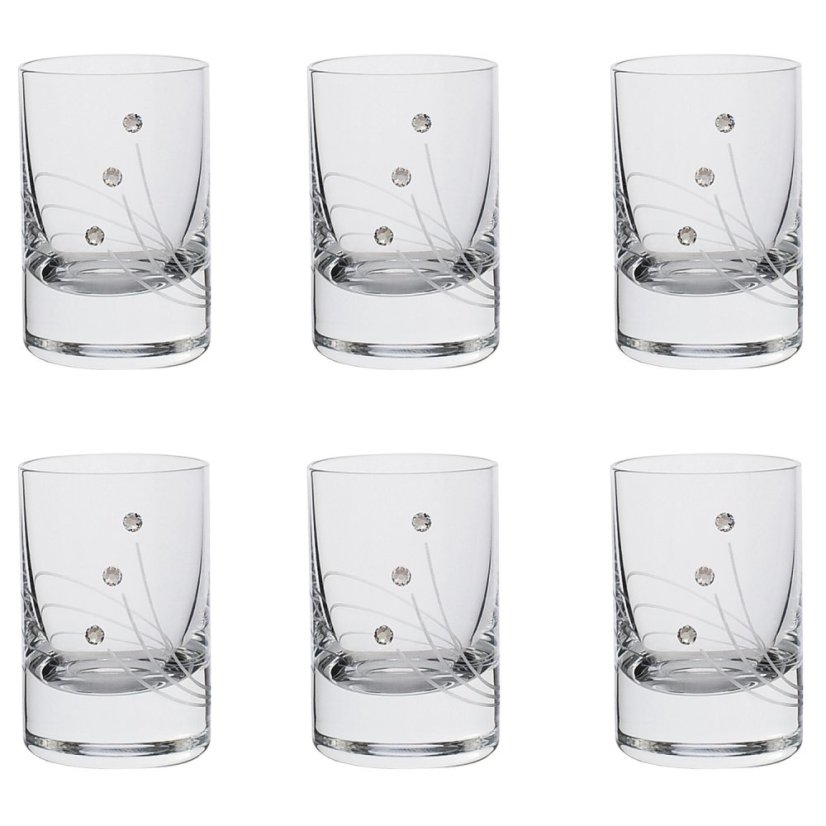 Sklenice na destiláty 30ml s krystaly Swarovski - Linie 6ks