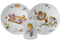 Dětská porcelánová souprava Školka - ilustrace Helena Zmatlíková, Thun 1794