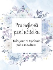 Víno 0,75l s etiketou Pro paní učitelku - modrá PU25002