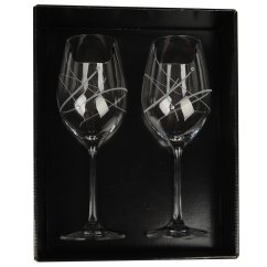 Sklenice na víno s krystaly Preciosa 360 ml - Celebration 2ks