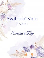 Svatební etiketa na víno 0,75l - SE220029