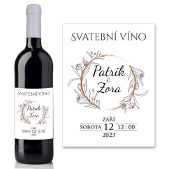Svatební etiketa na víno 0,75l - SE220041