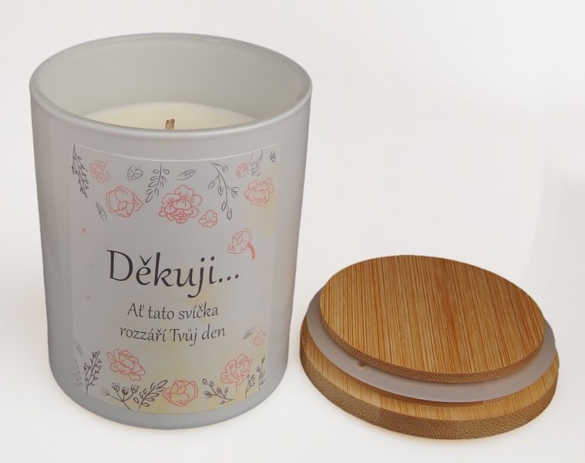 Vonná sójová svíčka - Děkuji - 200g