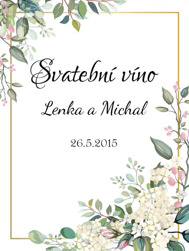 Svatební etiketa na víno 0,75l - SE220002