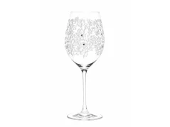 Sklenice na víno s krystaly Preciosa 470 ml - Flora 4 ks