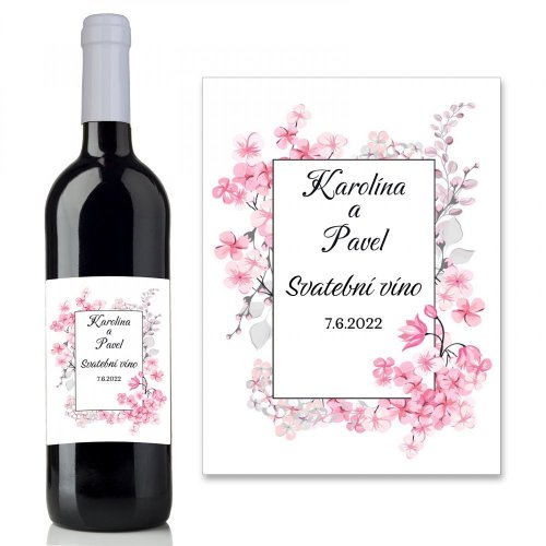 Svatební etiketa na víno 0,75l - SE220007
