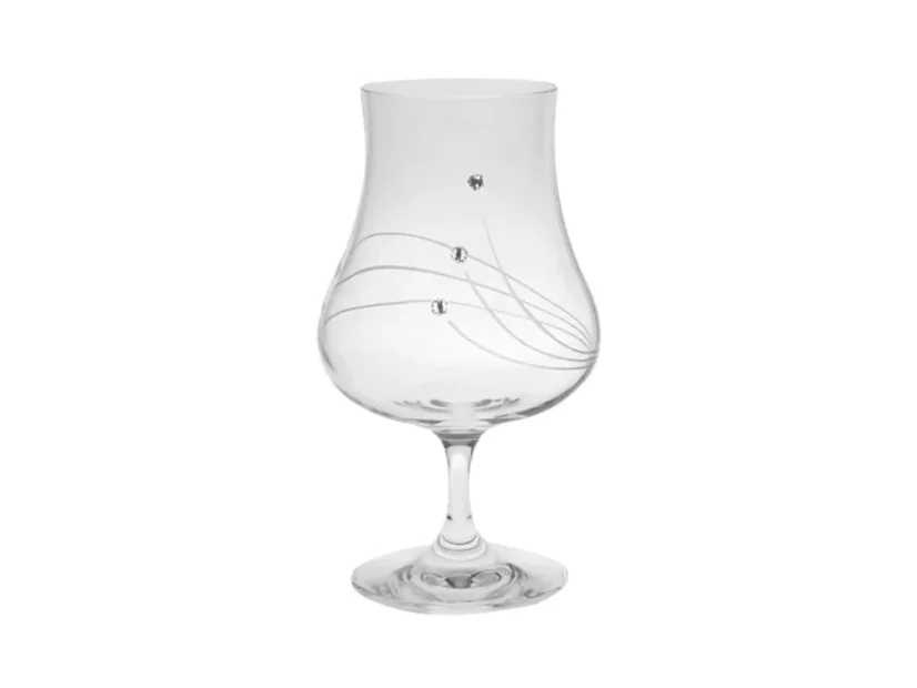 Sklenice na rum s krystaly Preciosa 220ml - Linie 4ks