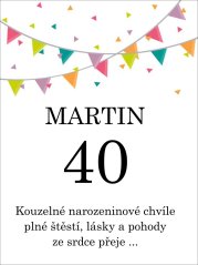 Etiketa na víno 0,75l  - přání k narozeninám NA220004