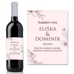 Svatební etiketa na víno 0,75l - SE220011