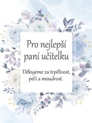 Víno 0,75l s etiketou Pro paní učitelku - modrá PU25002