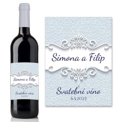 Svatební etiketa na víno 0,75l - SE220027