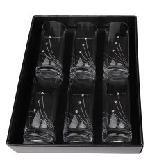 Sklenice na nealko 250 ml s krystaly Preciosa - Linie 6ks