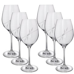 Sklenice na víno s krystaly Preciosa 470 ml - Plant 6ks