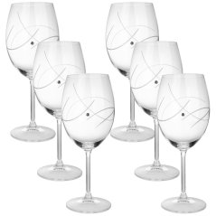 Sada 6 sklenic na víno s krystaly Swarovski 580 ml - Orbit 1