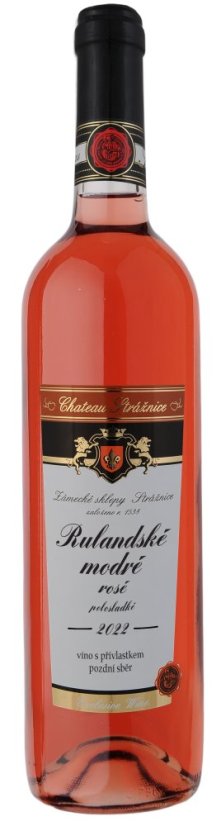 Rulandské modré rosé 2022 - pozdní sběr - polosladké 0,75l