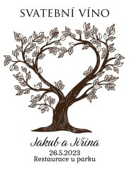 Svatební etiketa na víno 0,75l - SE220035