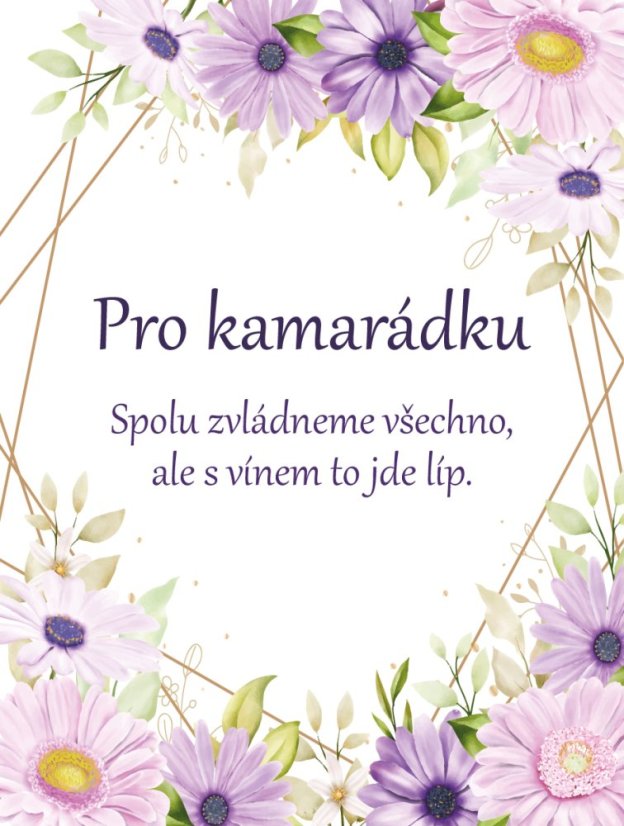 Víno pro pro nejlepší kamarádku - Kopretiny 0,75L