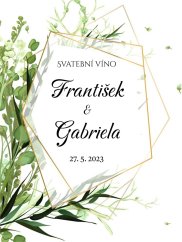 Svatební etiketa na víno 0,75l - SE220051