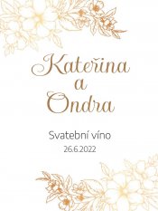 Svatební etiketa na víno 0,75l - SE220016