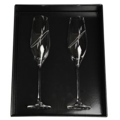 Sklenice na sekt s krystaly Preciosa 210ml - Plant 2ks