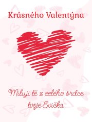 Etiketa na víno 0,75l  - přání k Valentýnu - VT220002