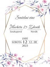Svatební etiketa na víno 0,75l - SE220030