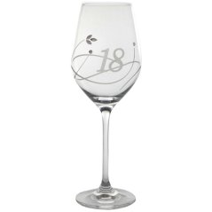 Sklenice na víno s krystaly Swarovski 360 ml - jubileum 18