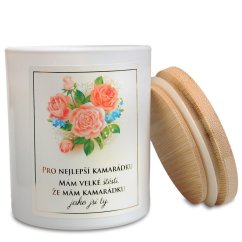 Vánoční vonná sójová svíčka - Pro nejlepší kamarádku - 200g