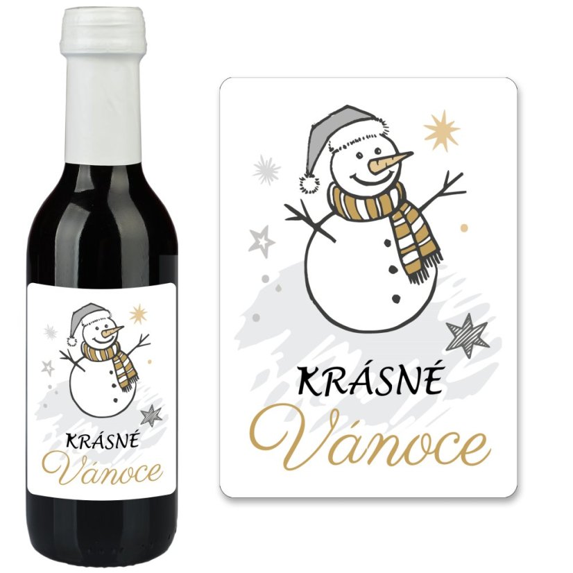 Vánoční mini víno - Veltlínské zelené suché 0,187l